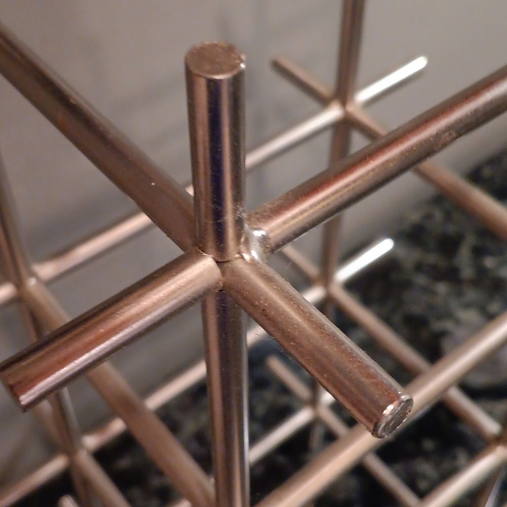 Contemporary Silver Metal Wine Rack - Picture 2 of 2